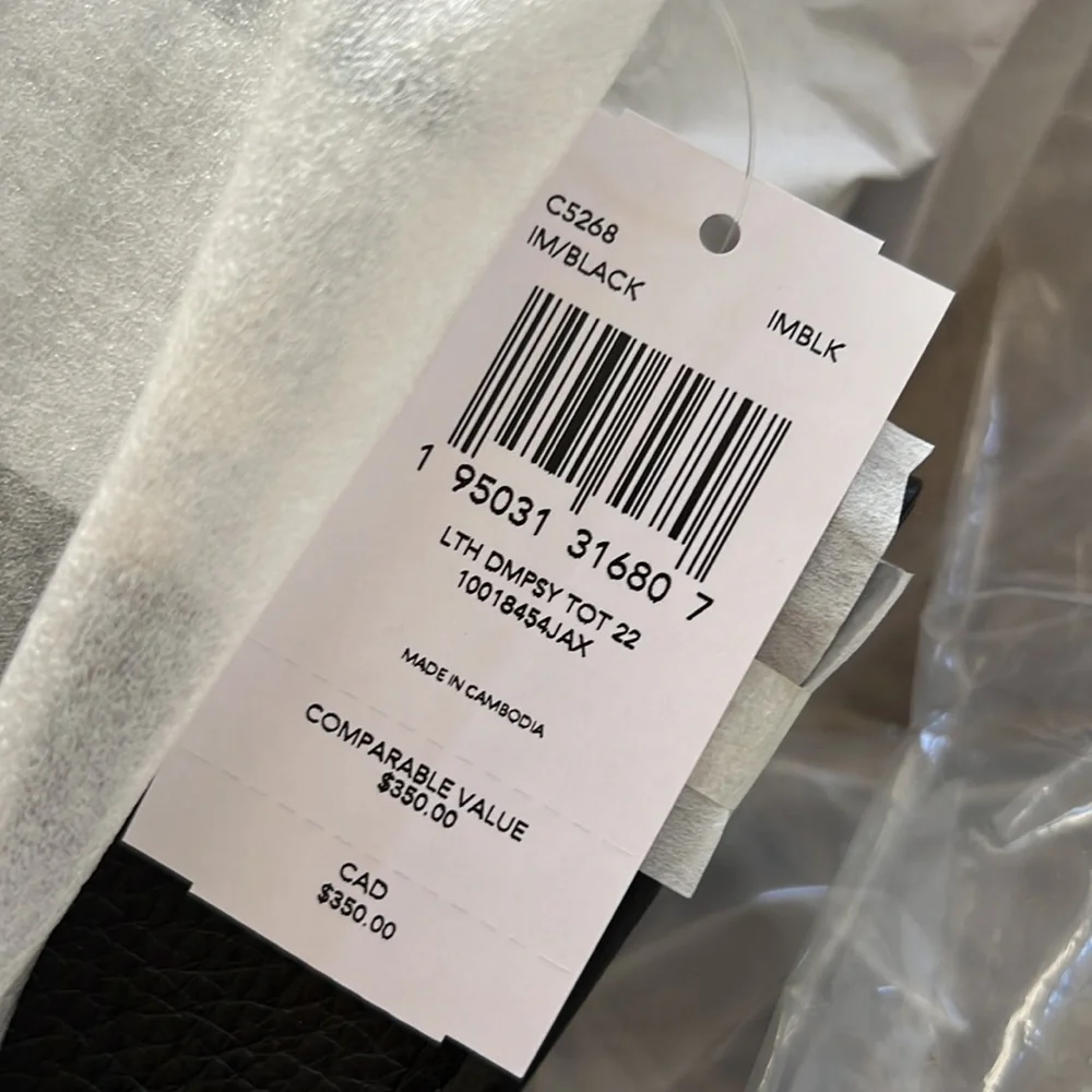 Coach Dempsey Tote 22 With Coach Patch Crossbody Handbag Bag Black - Picture 12 of 12